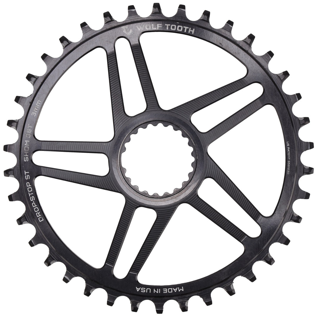 Wolf Tooth Drop-Stop ST 12s Boost Gravel Bike Chainring Shimano Direct Mount 38T