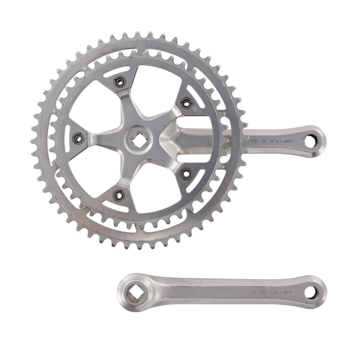 Campagnolo Triomphe 2x 6 Speed Road Bike 52/42T Crankset 170mm w/ ITA BB Vintage