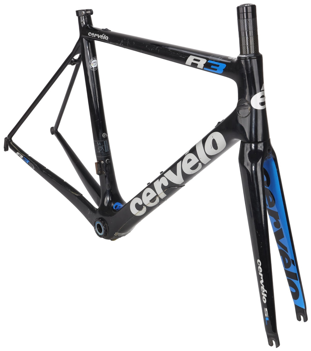 Cervelo R3 Carbon Road Bike Frameset 54cm BLACK/SILVER 700c QR Rim Brake 2015