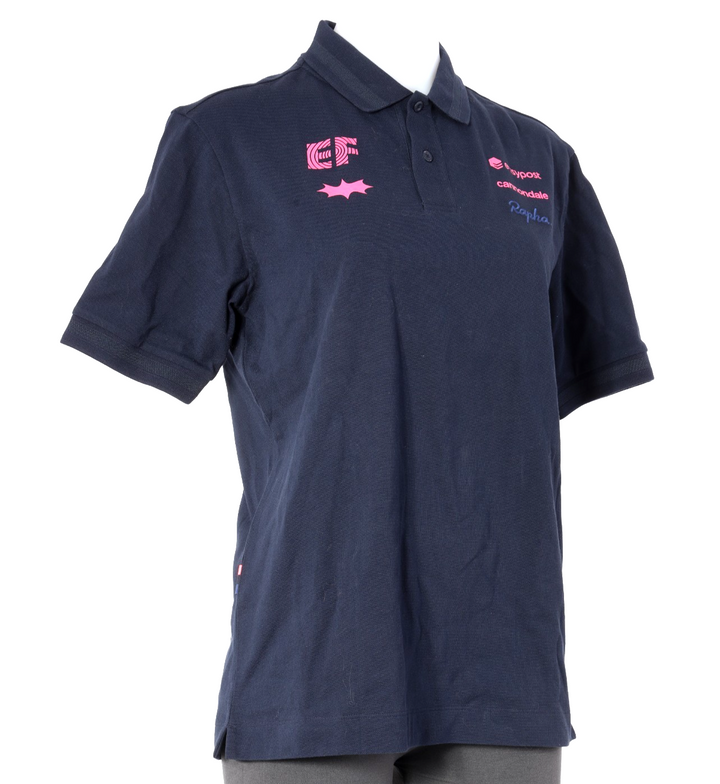 Rapha EF Education EasyPost Short Slv Logo Polo Shirt Women Small Navy Road Bike