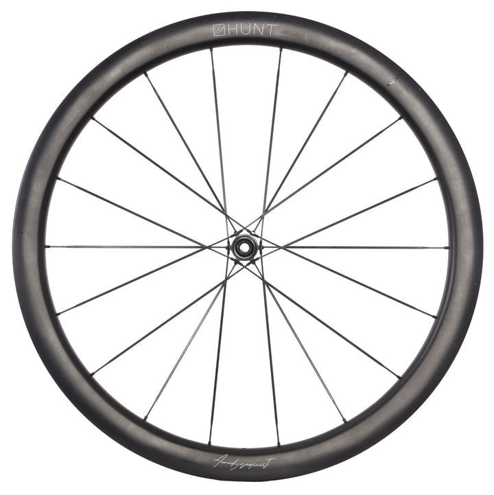 HUNT 44 Aerodynamicist UD Carbon Spoke Disc Tubeless FRONT Road Wheel 700c EZO