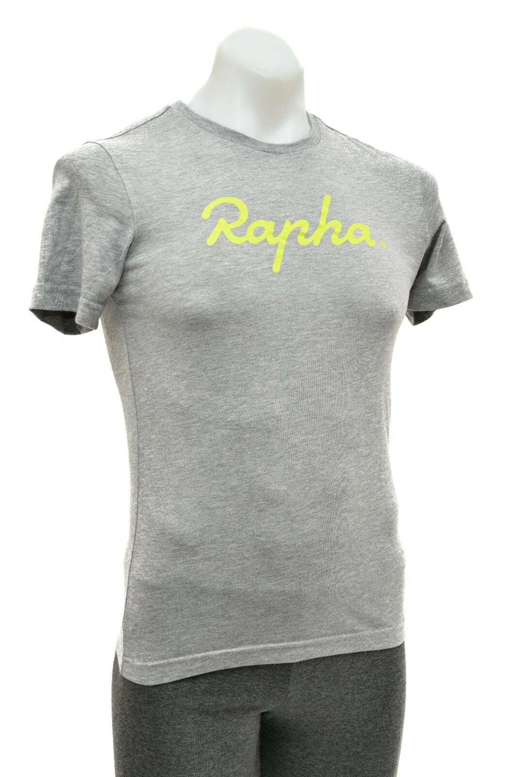 Rapha Logo T-Shirt Men X-SMALL XS Grey Green Cotton Short Sleeve Lifestyle Bike