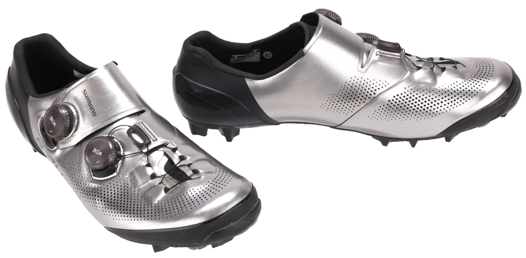 Shimano S-Phyre XC903 Carbon Mtn Bike Shoes EU 45.5 US Men 11 SILVER 2-Bolt BOA
