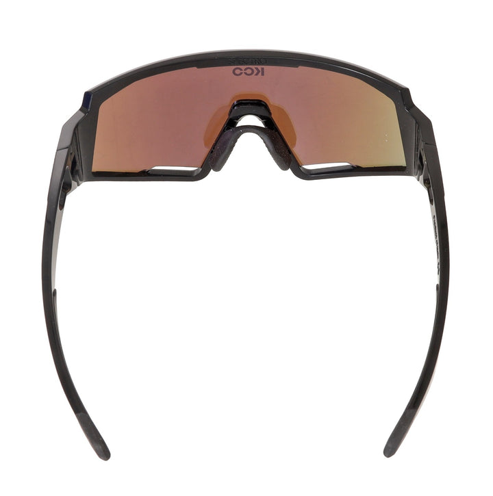 KOO Eyewear Spectro Cycling Sunglasses Black Blue Mirrored Lens Bike Road Gravel