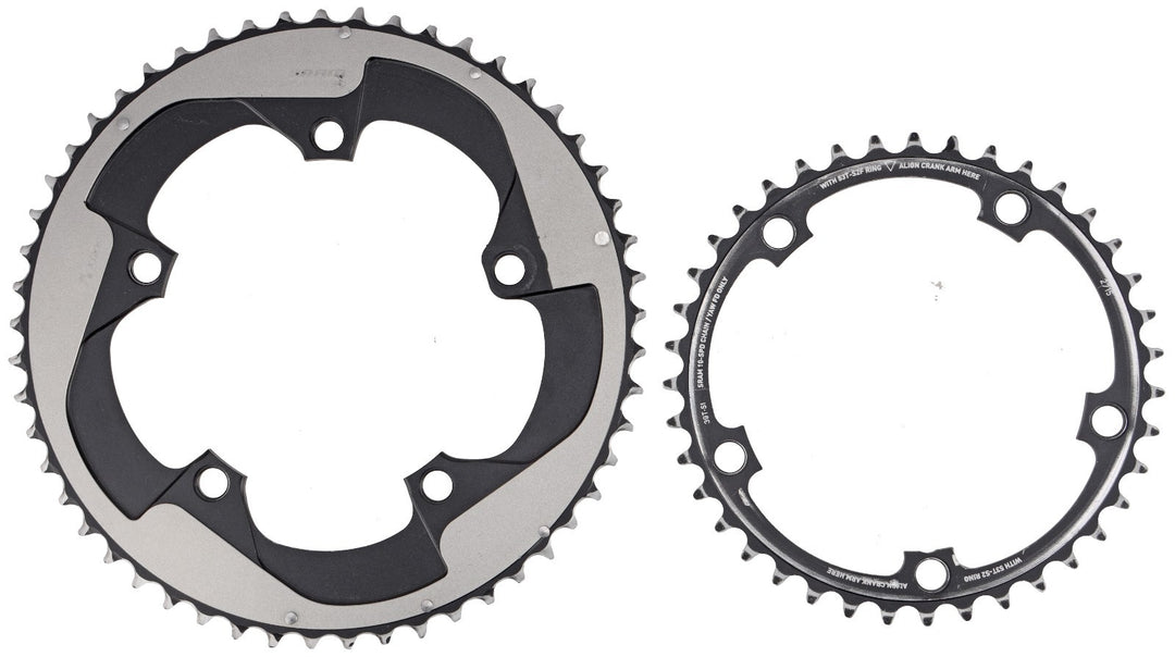 SRAM Red X-Glide Road Bike 10 Speed 53/39T Chainring SET 130 BCD Black 5-Bolt