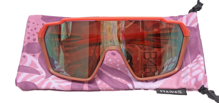 Smith Shift XL MAG Sunglasses Peach Frame Green Lens + Clear Lens