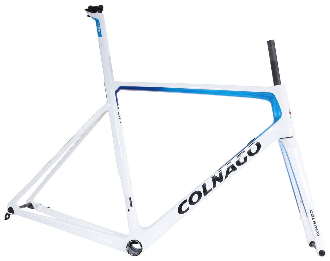 Colnago V3Rs Carbon Disc Road Bike Frameset 56cm White/Blue Thru-Axle 700c 2022