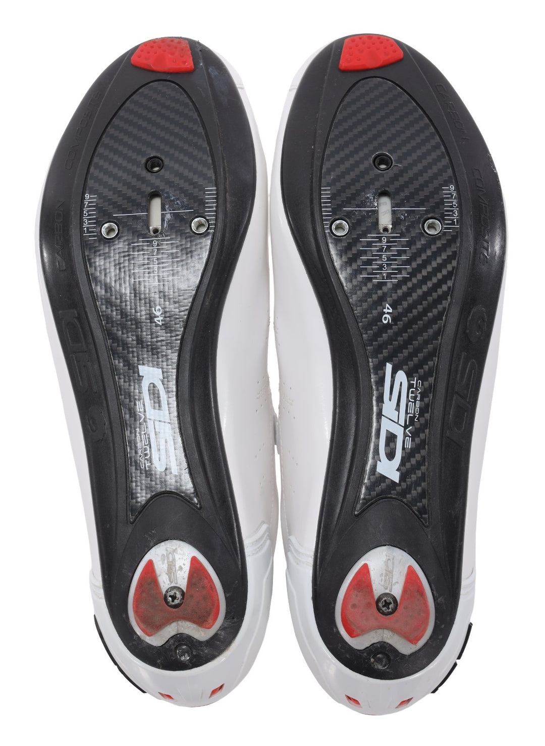 Sidi Ergo 5 Carbon Road Bike Shoes EU 46.5 US Men 11.75 WHITE 3 Bolt Wire Dial