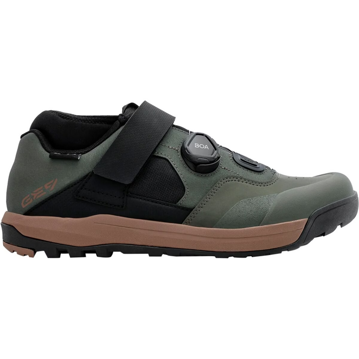 Shimano GE9 Mountain Bike Shoes EU 43 US Men 9 2-Bolt Boa OLIVE Trail E-Bike DH