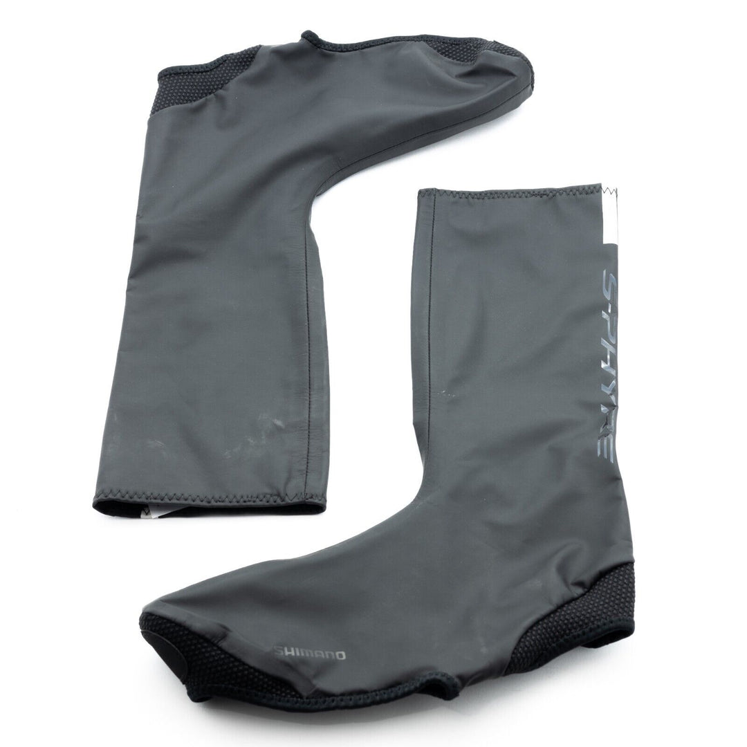 Shimano S-PHYRE Tall Shoe Covers LARGE EU 42-43 US 8.5-9.5 Black Road Waterproof