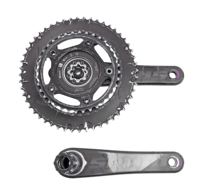 SRAM Red eTap 2x 11s Road Crankset 170mm 52/36T BB30 Quarq Power Meter Bluetooth