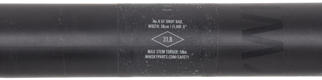 Whisky No. 9 6F Road Bike Drop Handlebar 31.8 x 38cm 6º Flare UD Matte Gravel