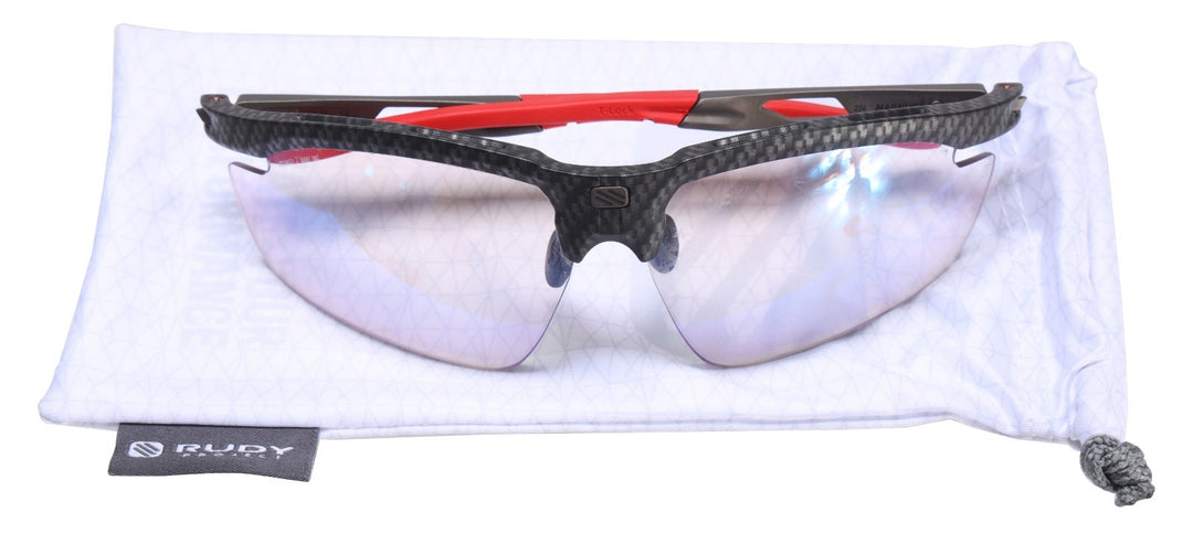 Rudy Project Magnus Sunglasses Carbonium Impactx Photochromic 2 Laser Red Bike