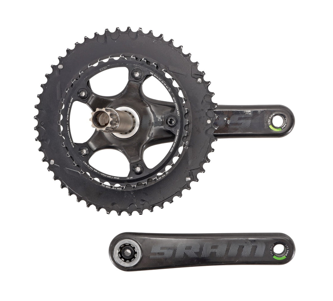 SRAM RED eTap 2x 11 Spd GXP Carbon Road Bike Crankset 172.5mm 52/36T DM Cycling