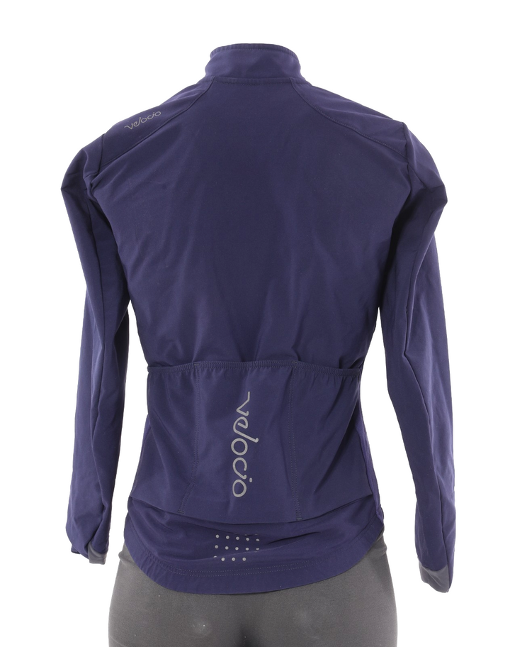 Velocio Signature Softshell Cycling Jacket Women XS Blue Road Bike Gravel MTB
