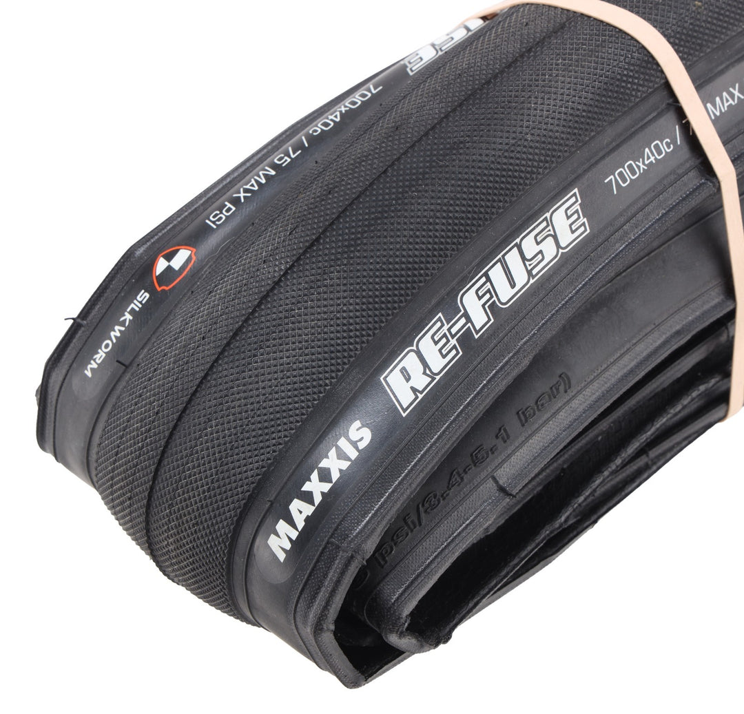 Maxxis Re-Fuse Tubeless Gravel Bike Tires 700 x 40mm PAIR Silkworm BLACK