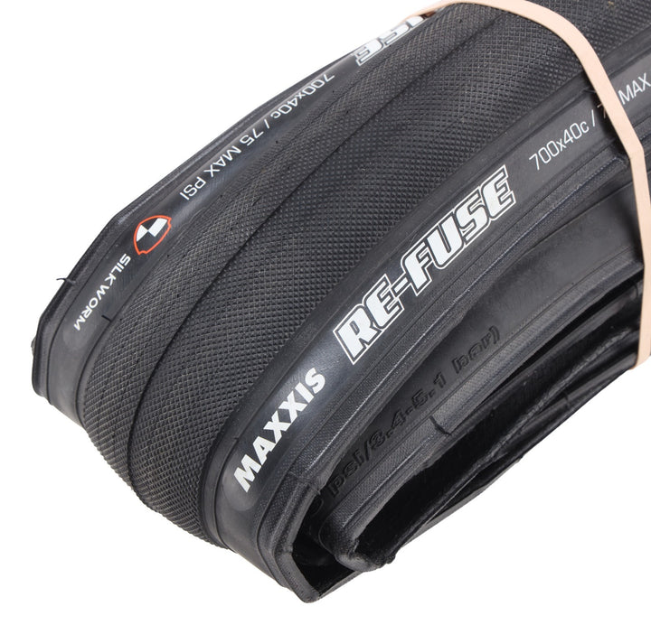 Maxxis Re-Fuse Tubeless Gravel Bike Tires 700 x 40mm PAIR Silkworm BLACK