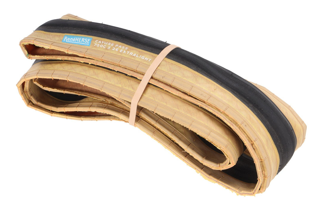 Rene Herse Cayuse Pass Extralight Clincher Road Bike Tire 700 x 26c Tan Wall