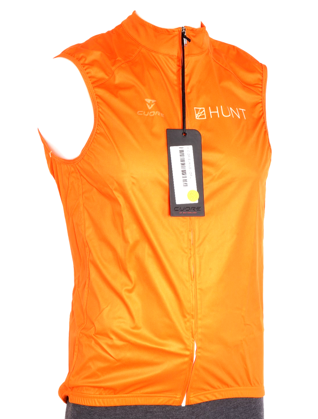 Cuore Hunt Wheels Silver Cycling Wind Vest Men SIZES Orange Road Bike Race MTB