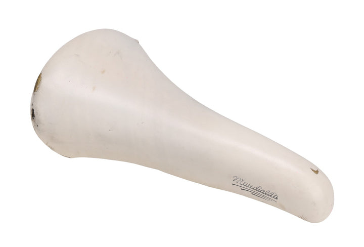 Selle Italia Mundialita Leather Road Bike Saddle 140mm 7x 7mm White CrMo Vintage