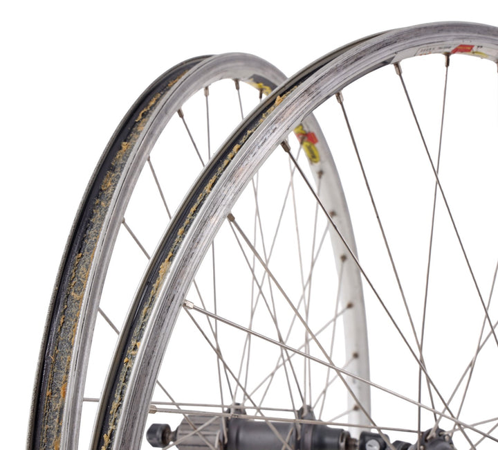 Mavic X517 26" XTR Alloy 8/9s Clincher Mtn Bike Wheelset Titanium Shimano Rim QR