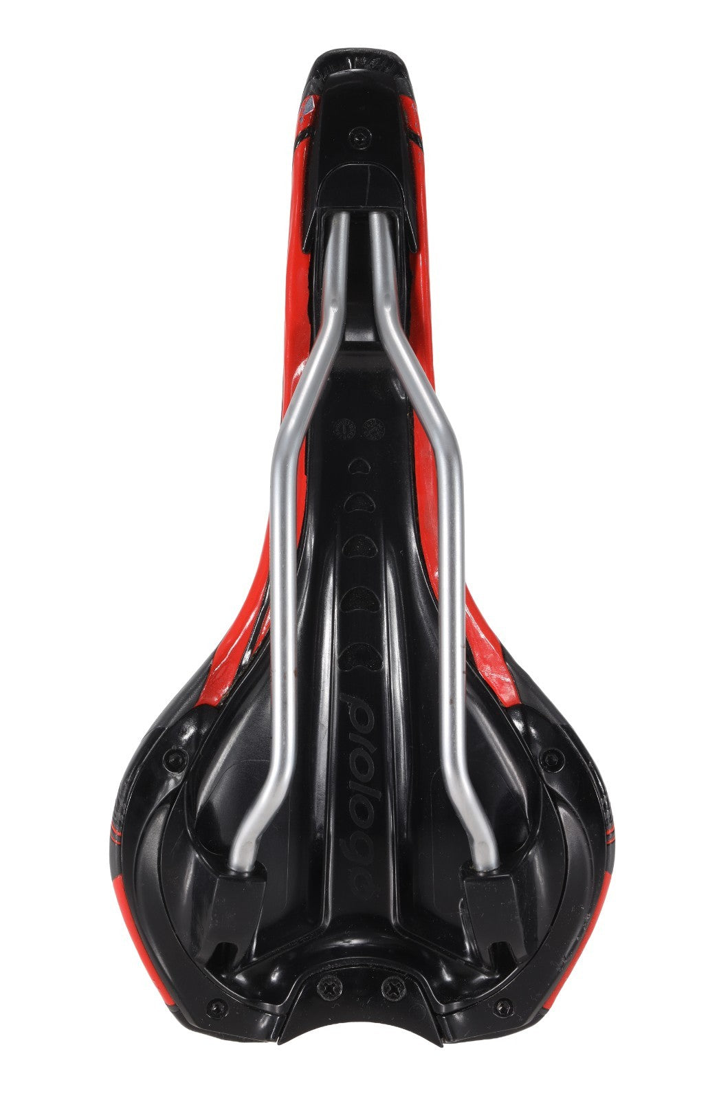 Prologo Nago Evo Road Bike Saddle 133mm 7 x 7mm Pro T2.0 Hollow Rail GREY RED