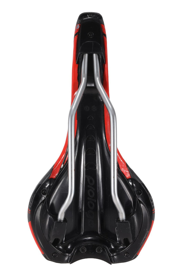Prologo Nago Evo Road Bike Saddle 133mm 7 x 7mm Pro T2.0 Hollow Rail GREY RED