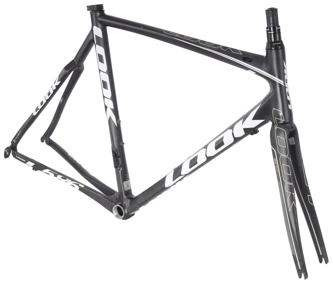 LOOK 586 UD Carbon Road Bike Frameset Black QR Rim Brake 57cm XL 700c Race 2012