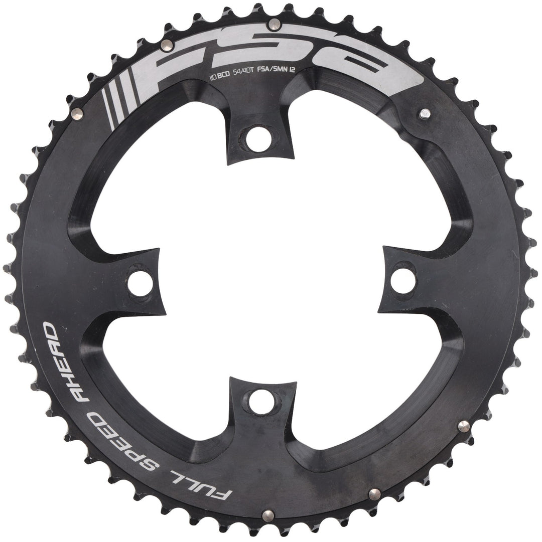 FSA PowerBox SMN Road Bike Outer Chainring 54T 110mm BCD 4 Bolt Black Shimano