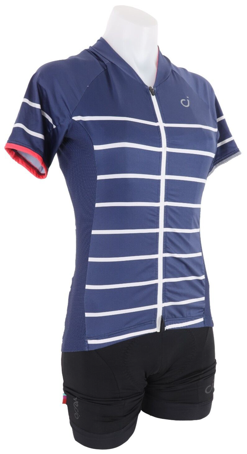 Velocio Women Breton Signature Fly Short Slv Cycling Kit MEDIUM Blue Road Bike