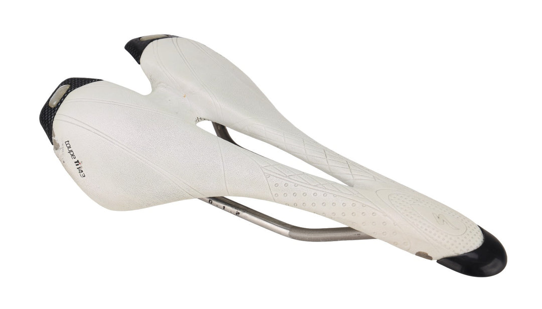 Specialized BG Toupe Ti Road Bike Saddle 143mm WHITE 7 x 7mm Titanium Rail