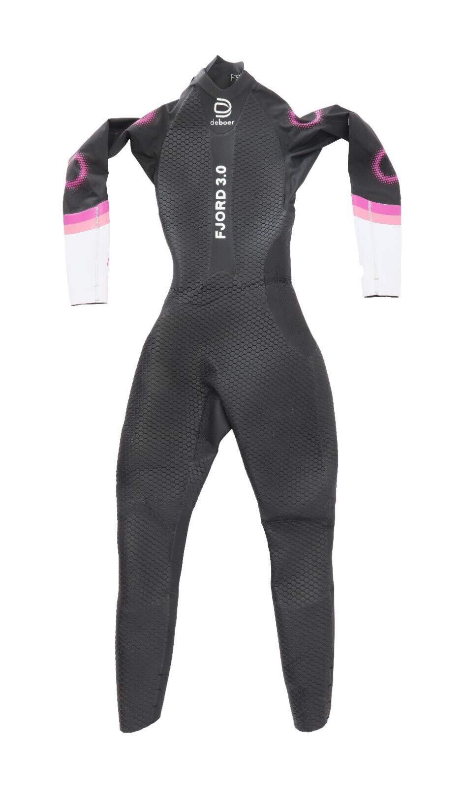 deboer Fjord 3.0 Wetsuit Women FS PINK Swimming Open Water Triathlon Full Length