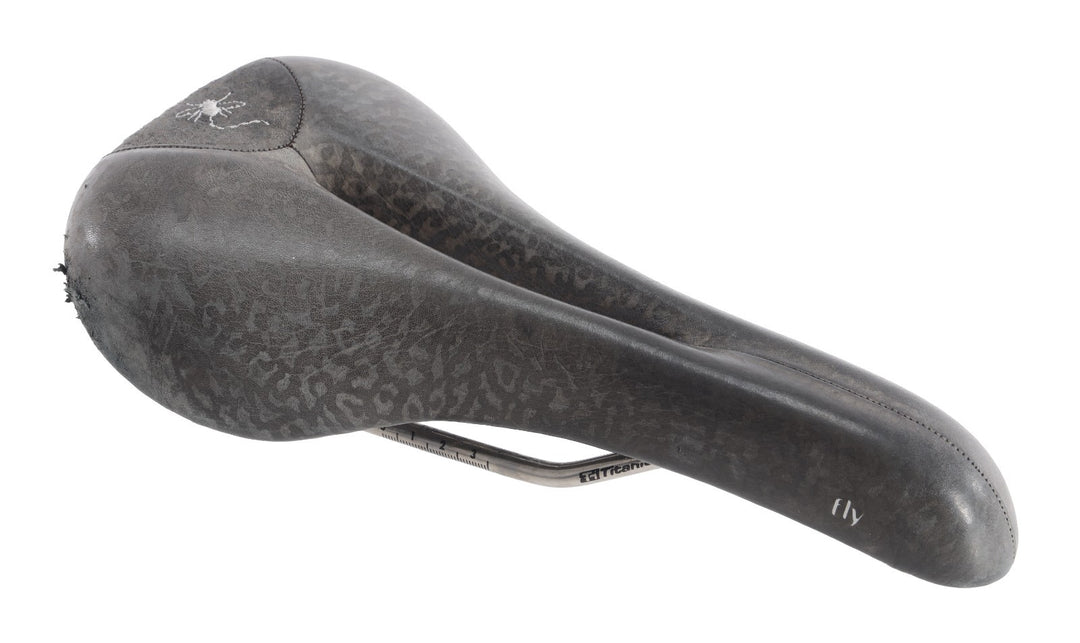 Terry Fly Ti 138mm Road Bike Saddle 7 x 7mm Black Leopard Mountain