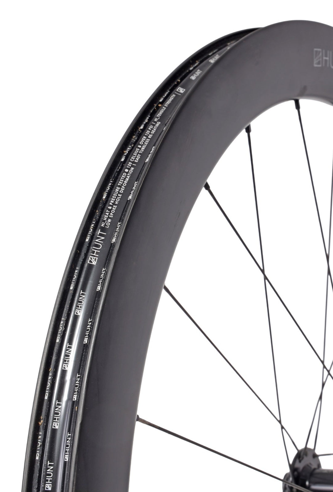 HUNT 50 Carbon Disc Tubeless Road Bike FRONT Wheel 12x 100mm 700c Gravel Cross