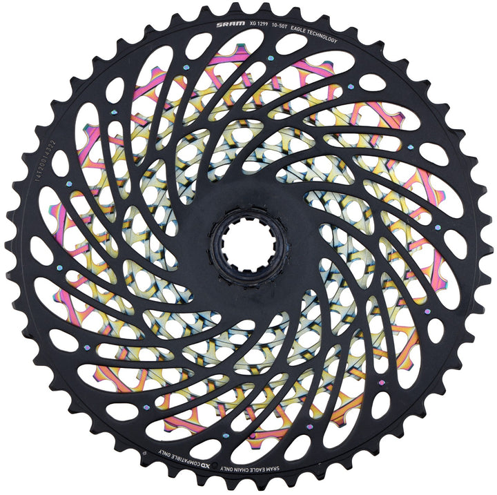 SRAM XX1 Eagle XG-1299 AXS 12s Mountain Bike Cassette 10-50T Oil Slick XD 500%