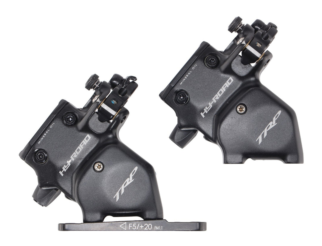 TRP Hy-Road Gravel Bike Caliper SET Flat Mount w/Front Post Mount Adapter Hydro