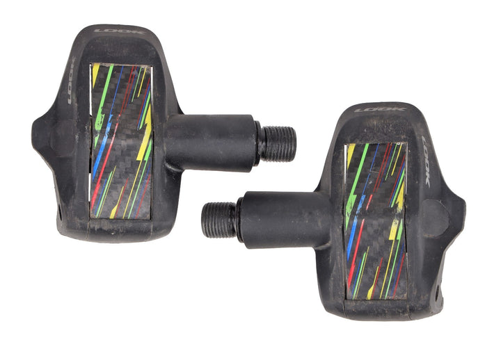 Look KEO Blade Carbon Clipless Road Pedals 2019 World Champion 3-Bolt w/ Cleats