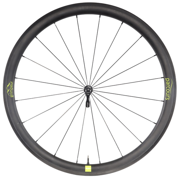 Parcours Grimpeur Carbon Road Bike FRONT Wheel Tubeless 700c Aero QR Rim Brake