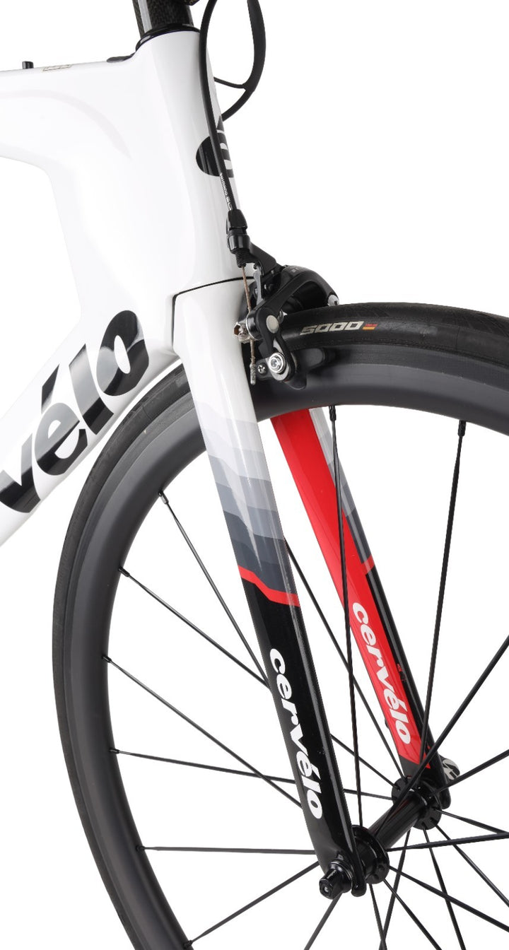Cervelo P2 Carbon Triathlon Bike 58cm WHITE 2x 11s Power Ultegra Di2 Rim QR 2017