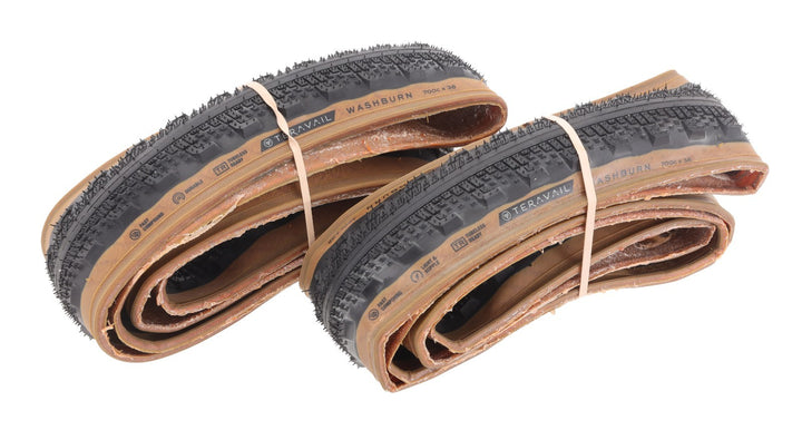 Teravail Washburn Tubeless Gravel Bike Tire 700 x 38c PAIR Tan Wall Cyclocross