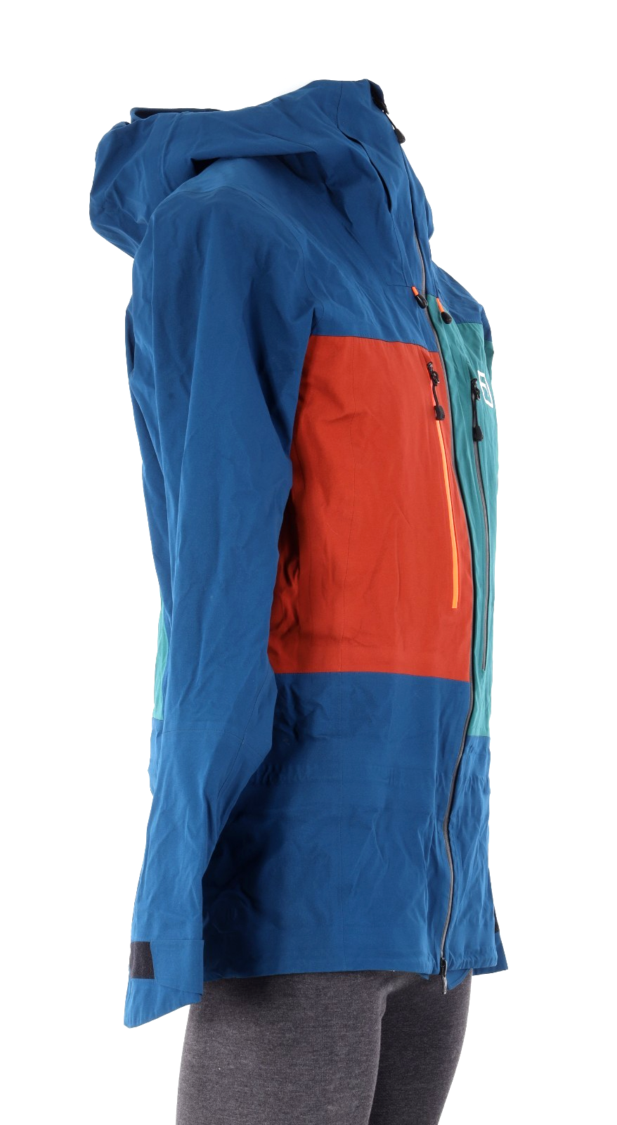 Ortovox 3L Deep Shell Jacket Men MEDIUM Blue Hood Winter Ski Tour Hiking Snow