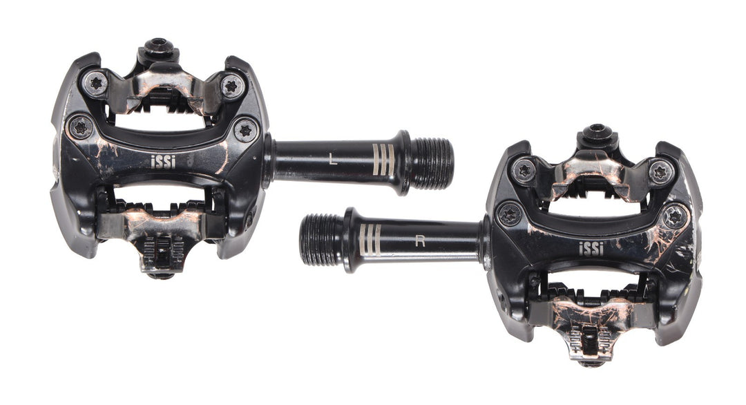 iSSi Flash II +12mm Gravel Bike SPD Pedals CrMo Spindle Sealed Bearings BLACKOUT