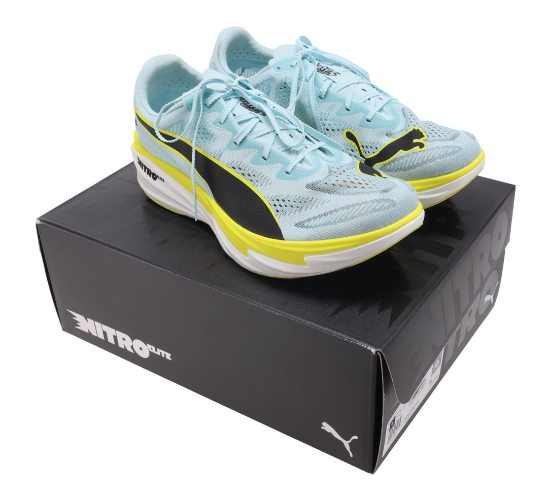 Puma Deviate NITRO Elite 4 Running Shoes US Men 9 EU 42 Light Blue Triathlon