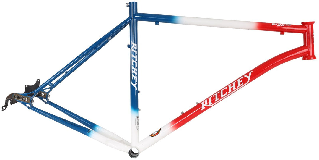 Ritchey P-29er Logic Steel Mtn Bike Frameset XL 21" Red/White/Blue USA 2012-2014
