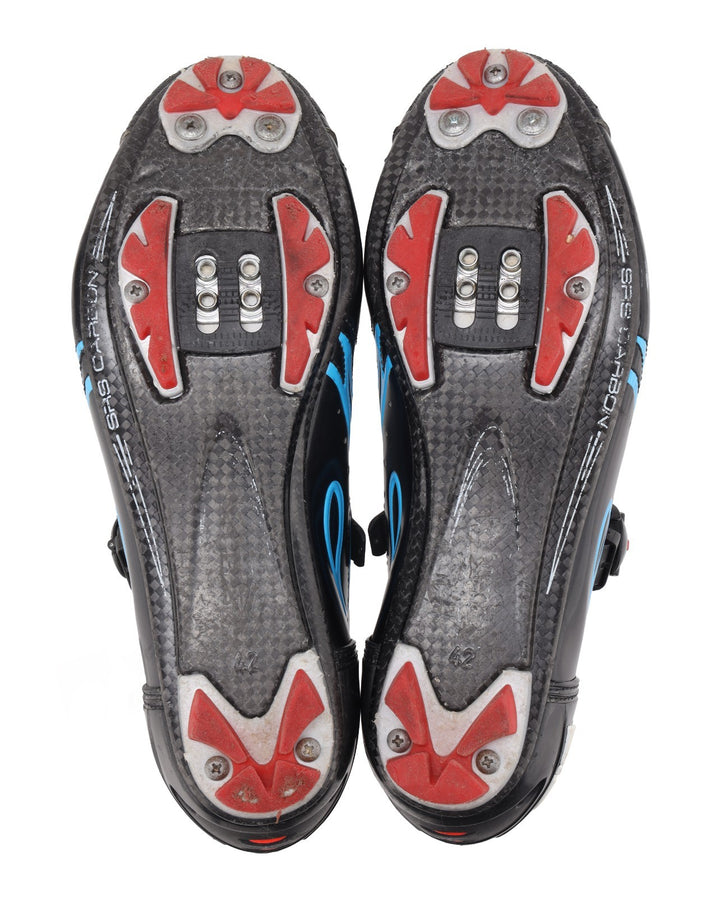 Sidi Drako SRS Push Carbon Mountain Bike Shoes EU 42 US Women 9.5 Black Blue MTB