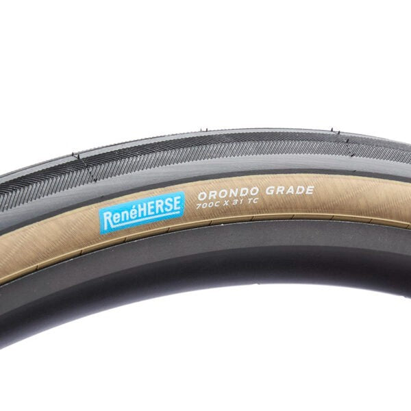 Rene Herse Orondo Grade Extralight Tubeless Road Bike Tire 700 x 31c Tan Wall