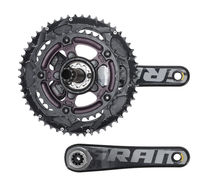 SRAM S975 Carbon 2x 10 Spd Quarq CinQo Power Road Bike Crankset 175mm 53/39T GXP