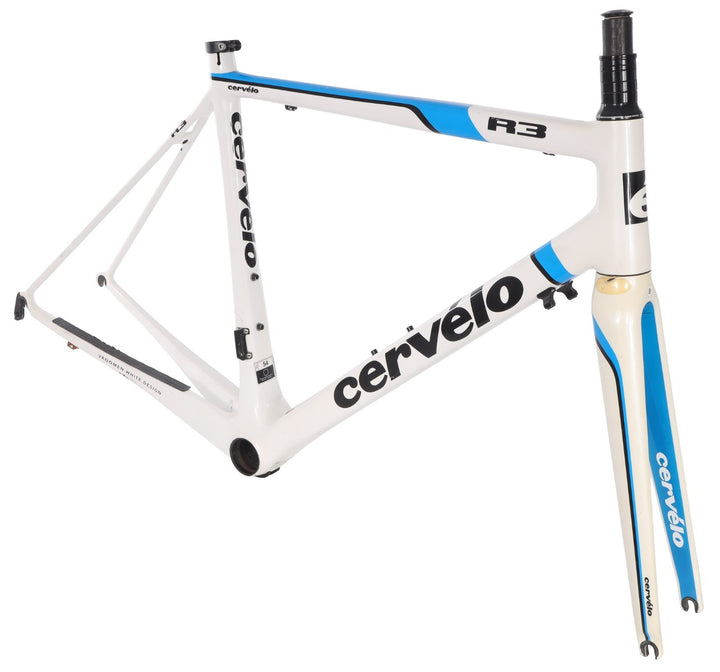 Cervelo R3 Carbon Road Bike Frameset 54cm White 700c Rim Brake QR Race Tri 2011