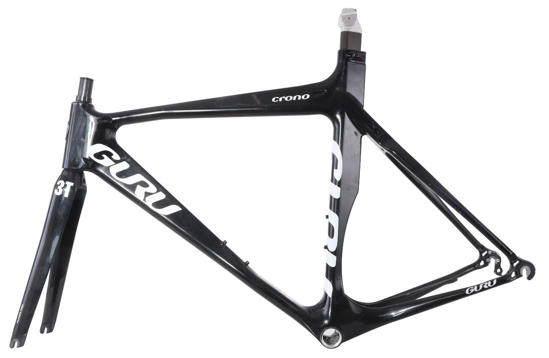 Guru Crono Carbon Triathlon TT Bike Frameset 3T MED 49cm BLACK QR Rim Brake 700c
