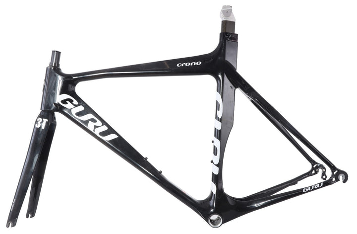 Guru Crono Carbon Triathlon TT Bike Frameset 3T MED 49cm BLACK QR Rim Brake 700c